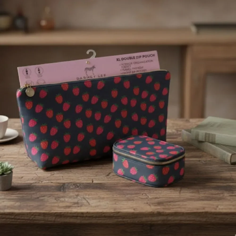 Danny Lee XL Double Zip Cosmetic Case and Pill Case set